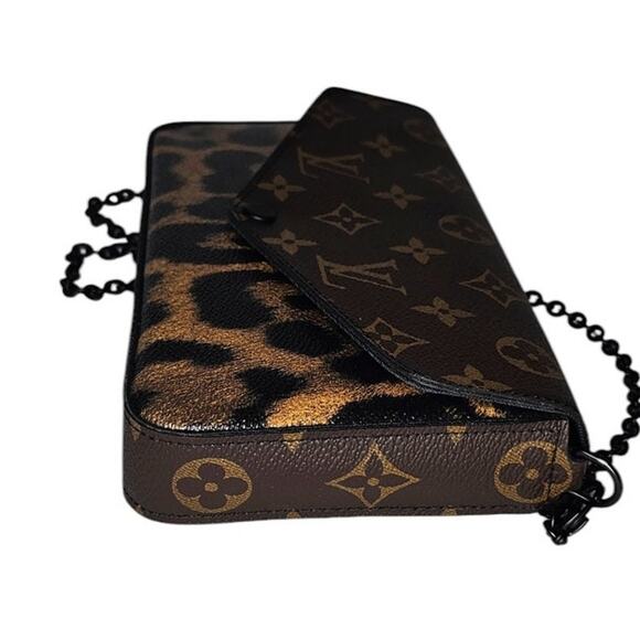 Louis Vuitton Felicie Pochette Monogram Canvas and Wild Animal Print - Picture 9 of 16